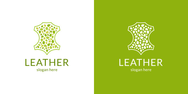 创意素食皮革标志图片下载