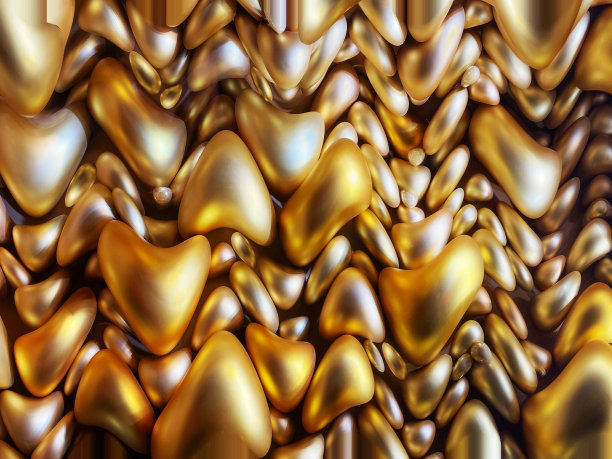 黄金装饰的背景。3 d演示。图片下载