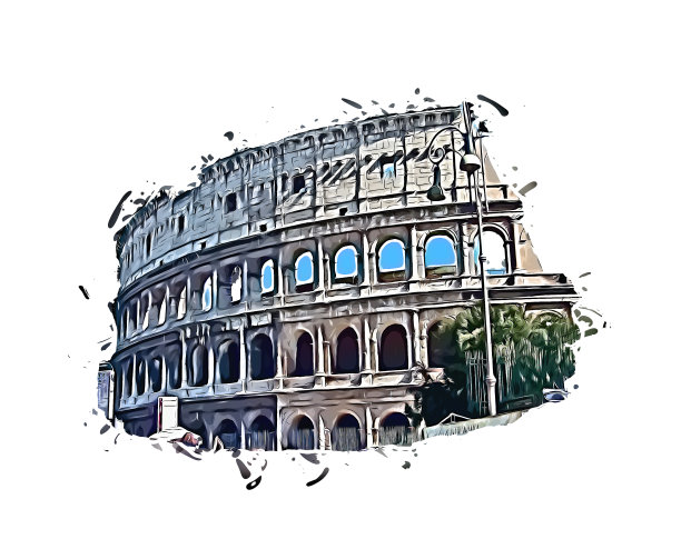 罗马圆形大剧场的插图图片下载