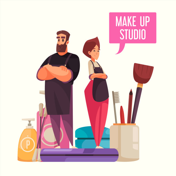 化妆师造型师平面设计图片下载