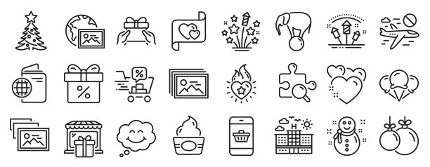 假日图标集，如搜索谜题图片下载