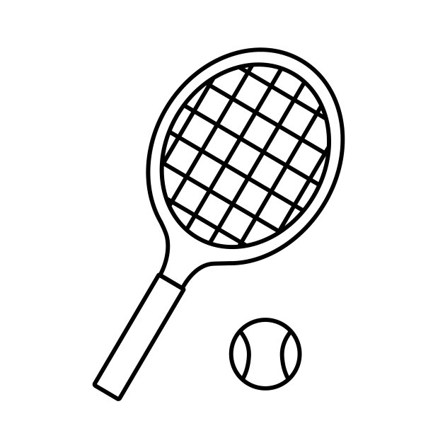 球拍网球偶像运动球拍网球孤立上白图片下载