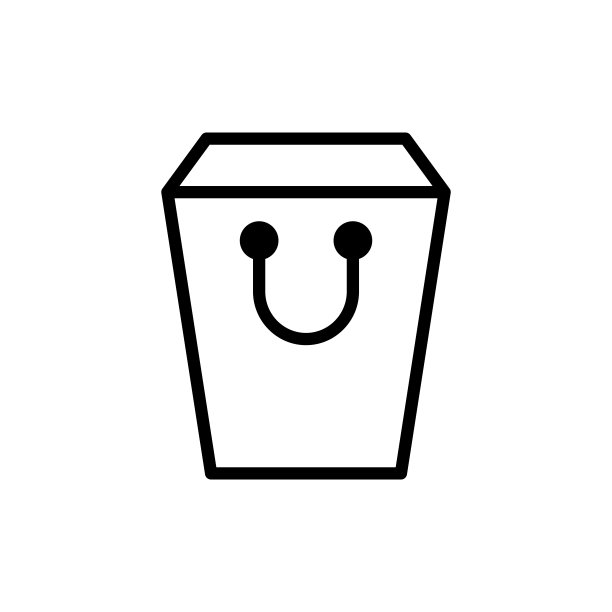 购物袋图标设计矢量模板插图符号和符号EPS 10在白色背景图片下载