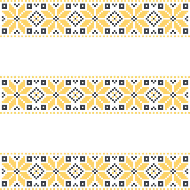 乌克兰传统民间艺术针织刺绣图案图片下载