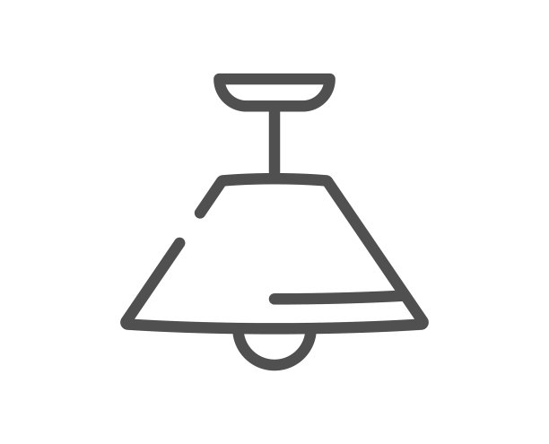 吊顶灯线图标灯具标志图片下载