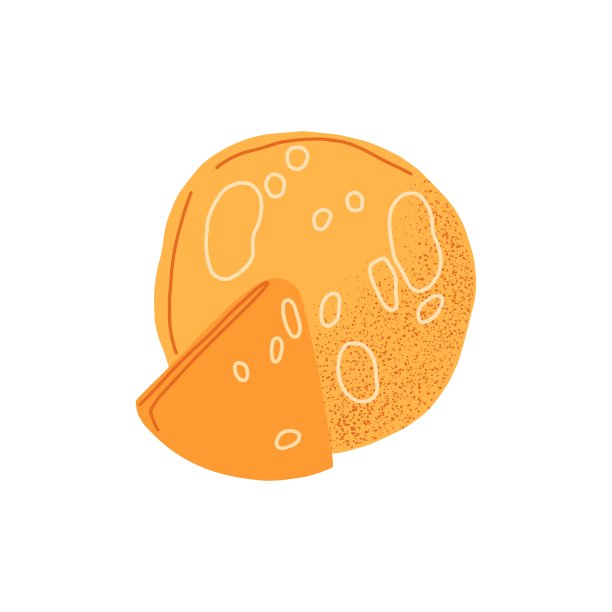 圆形的俄罗斯薄煎饼。法式可丽饼的组成，有开的和折的。俯视图的甜面团自制食品。彩色平面矢量插图孤立的白色背景图片下载