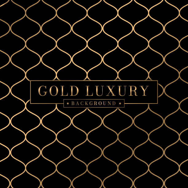 抽象奢华的金色网眼图案黑色背景。金线鱼鳞质感图片下载