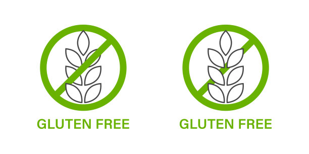 面筋免费的图标。绿色有机隔离标志食品业。向量图片下载