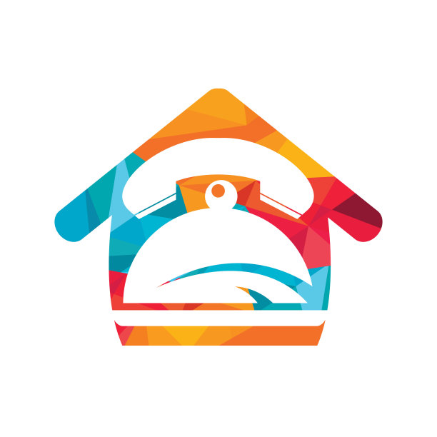 叫食物矢量logo设计。外卖服务标志概念。图片下载