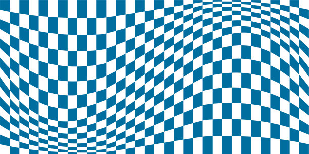 国旗的光学错觉。扭曲的棋盘图片下载