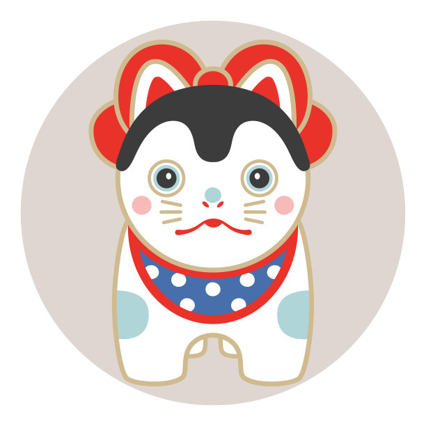 Inu papyriko贺年卡贺年卡材料吉祥神韵图片下载