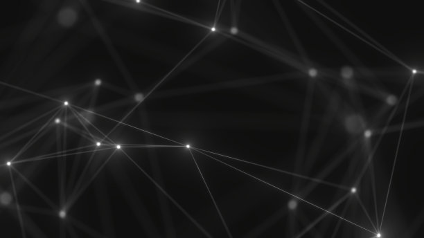 用点和线抽象技术背景。丛空间几何背景图片下载