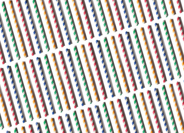 图案与彩色纸吸管图片下载