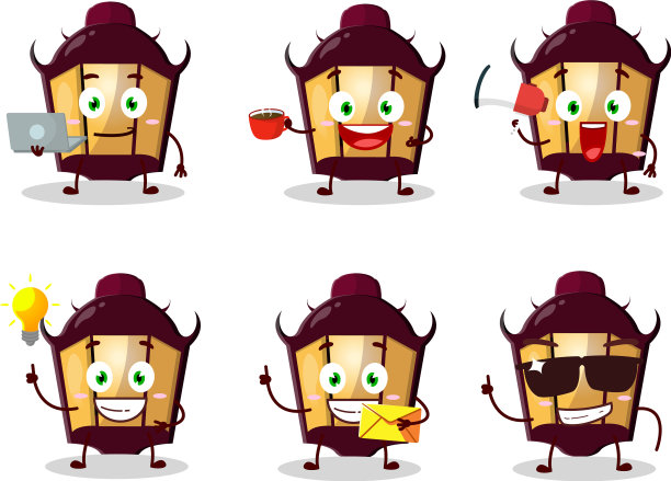 万圣节灯有各种卡通人物图片下载