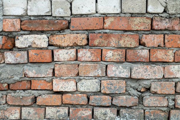 红砖墙，真墙的老砖房，特写图片下载