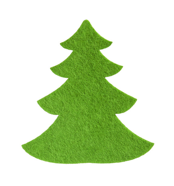 毛毡制成的圣诞树图片下载