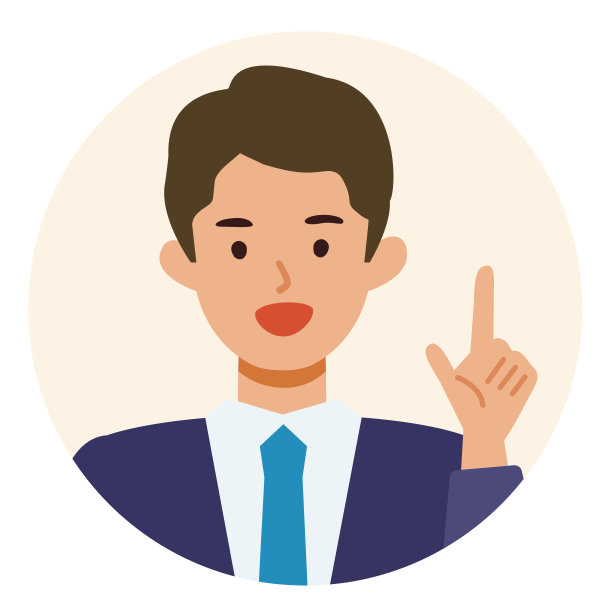 商人卡通人物。人们面对头像和图标。特写人物的指向。图片下载