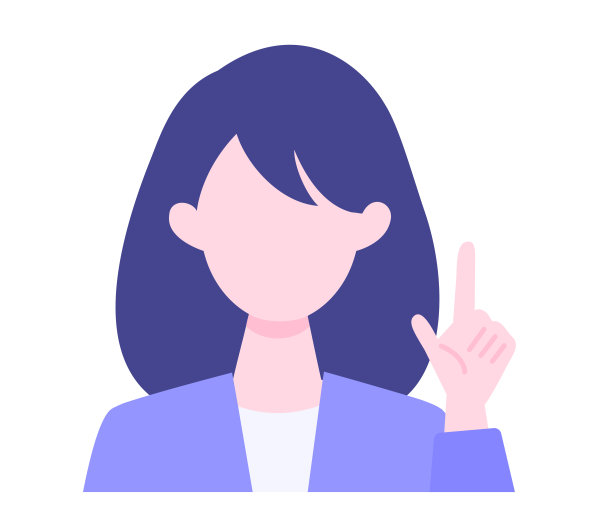 商人卡通人物。人们面对头像和图标。近距离影像的指向女人。图片下载