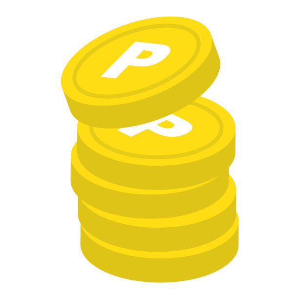 矢量插图的一枚硬币与点上的标记。剪辑艺术。图片下载