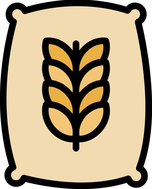 小麦谷物图标颜色轮廓图片下载