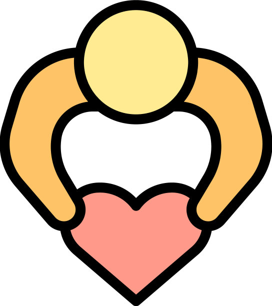 爱情人类图标颜色轮廓图片下载