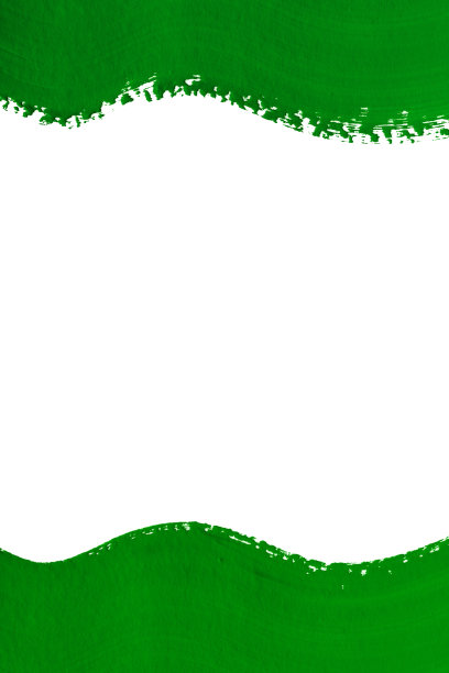 由绿色颜料笔画制成的框架(与白色隔离)图片下载