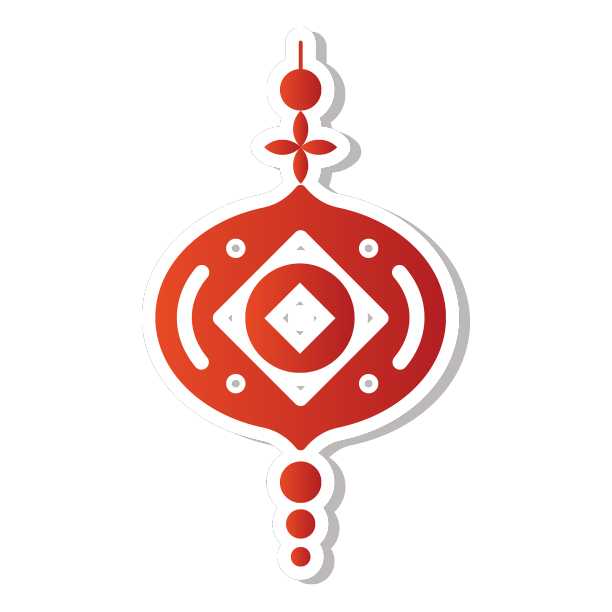 中国风剪纸花灯笼元素素材图片