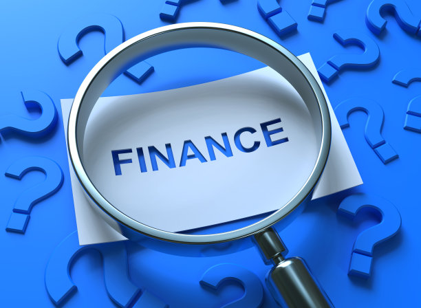 金融词汇在放大镜中图片下载