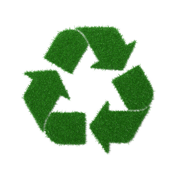 回收图标形成的草。图片下载