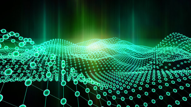 分子广阔，抽象的科学背景图片下载