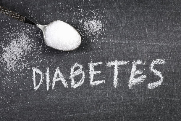 糖尿病加一茶匙白糖。粉笔文本图片下载