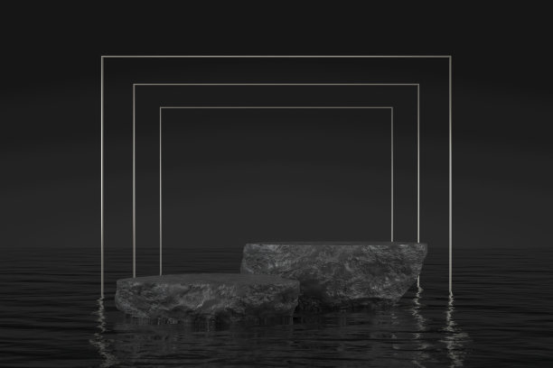 石板混凝土基座、台座、展台、水上或海上展览舞台，产品展示图片下载