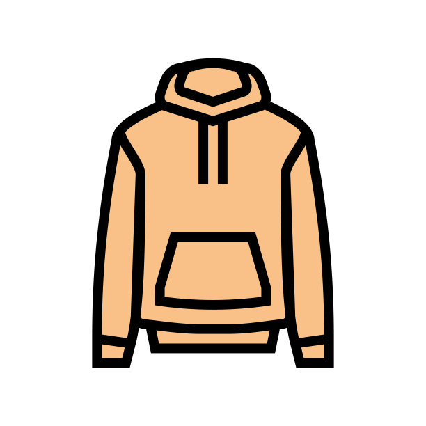 运动衫中性衣服颜色图标矢量插图图片下载