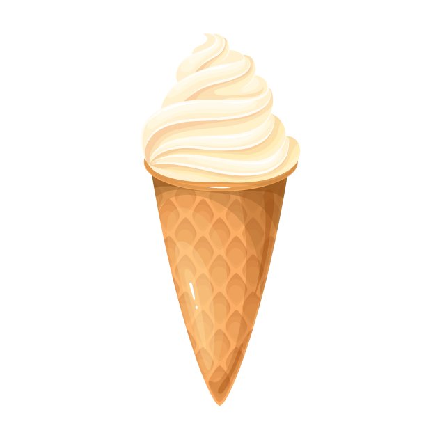 华夫筒香草冰淇淋图片下载