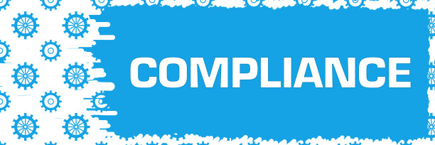 合规蓝色齿轮划痕背景水平图片下载