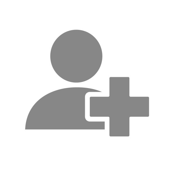 用户配置文件与交叉灰色图标。医生，医生在社交网络中的符号图片下载