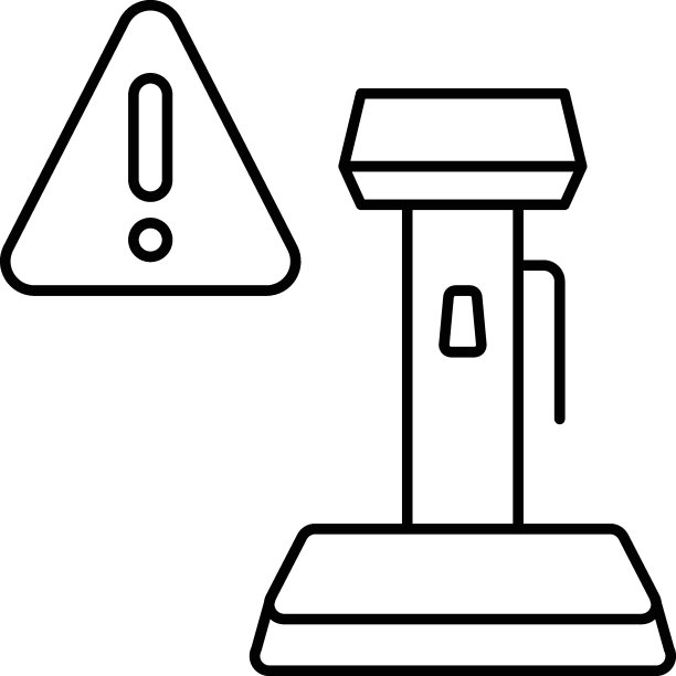 数字超级迷你商业平台称重概念矢量图标设计，重量测量装置错误符号，质量天平标志，校准和振动库存插图图片下载
