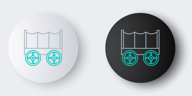 线野西盖货车图标孤立在灰色图片下载