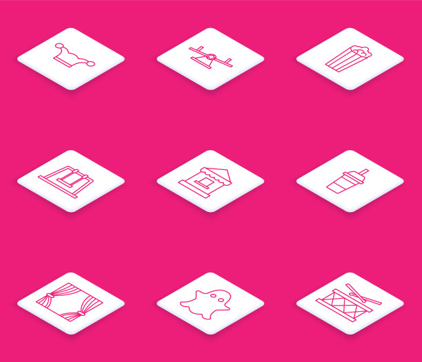 套线小丑帽子与铃铛跷跷板爆米花图片下载