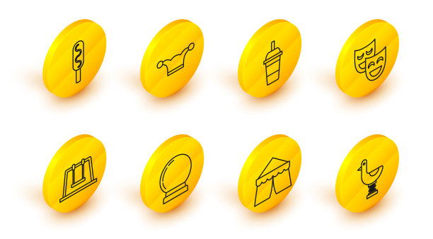 设线骑小鸭子马戏团帐篷魔术球图片下载