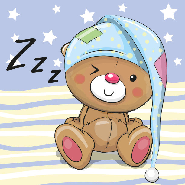 睡觉的可爱泰迪熊图片下载