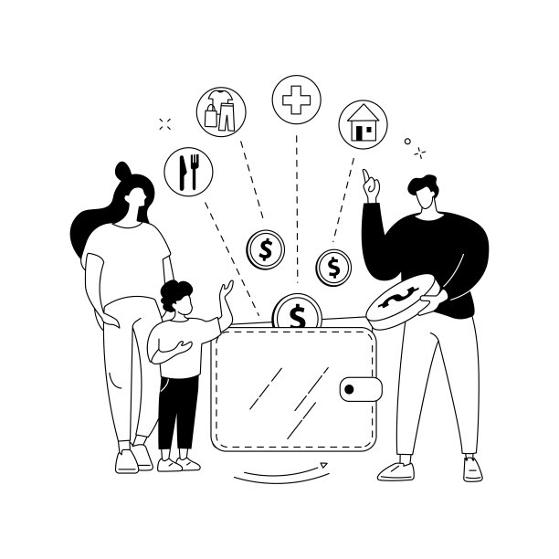 家庭预算计划抽象概念矢量插图。图片下载