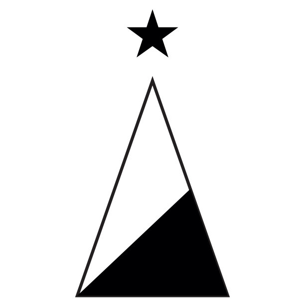 经典的圣诞树图标。矢量新年派对设计快乐图片下载