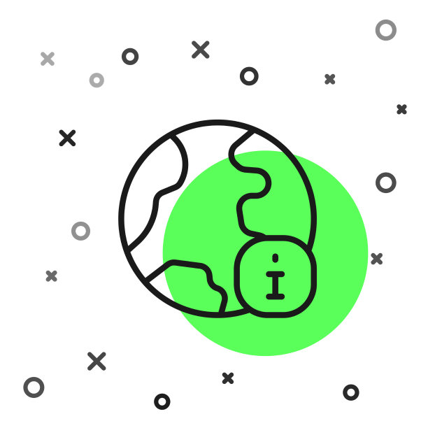 黑线世界新闻图标孤立在白色图片下载