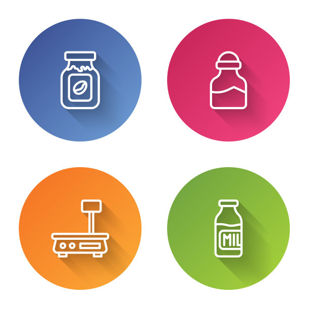 设置线咖啡罐瓶香料罐头图片下载