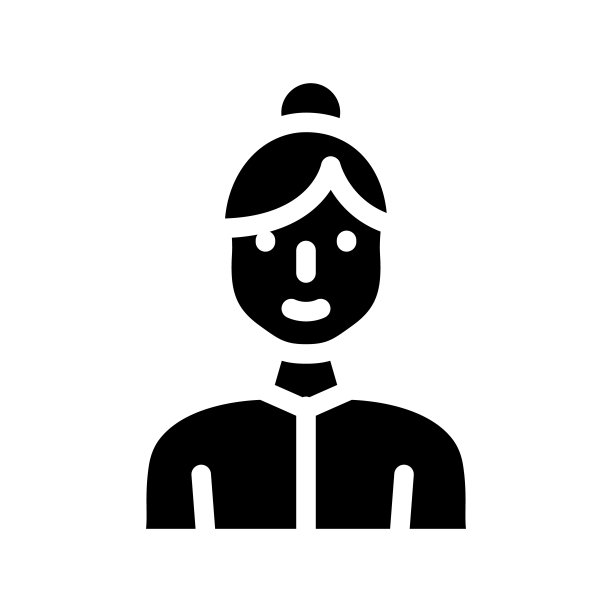 身体阳性的女人字形图标矢量插图图片下载