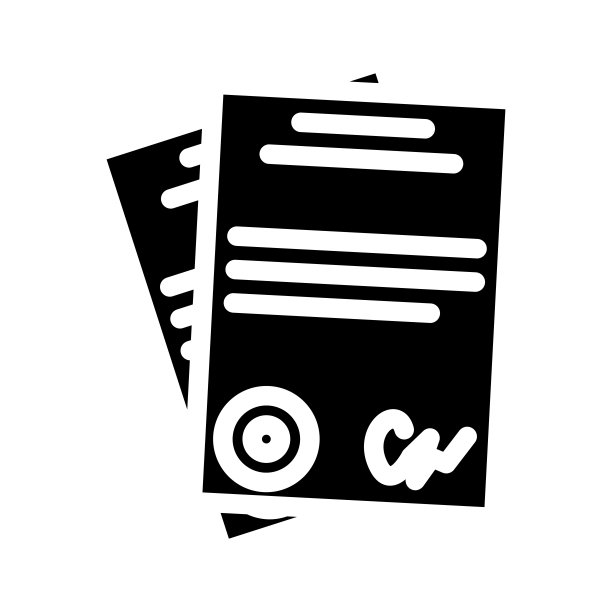 文档业务经理，协议伙伴符号图标矢量插图图片下载