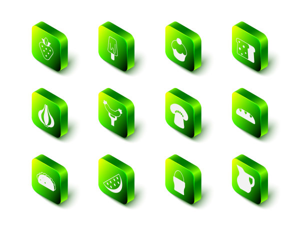 设置冰淇淋松饼面包吐司面包罐图片下载