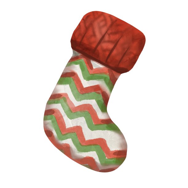 水彩圣诞袜子。关于装饰的主题。绝缘红色与绿色袜子图片下载