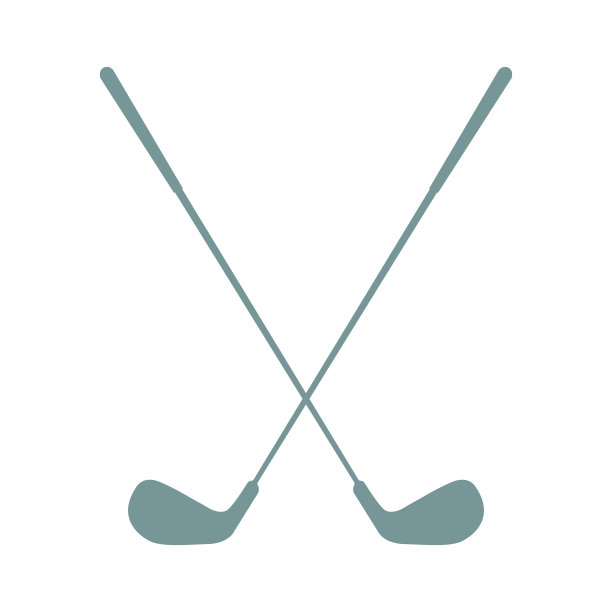 高尔夫球图标。交叉高尔夫俱乐部图片下载